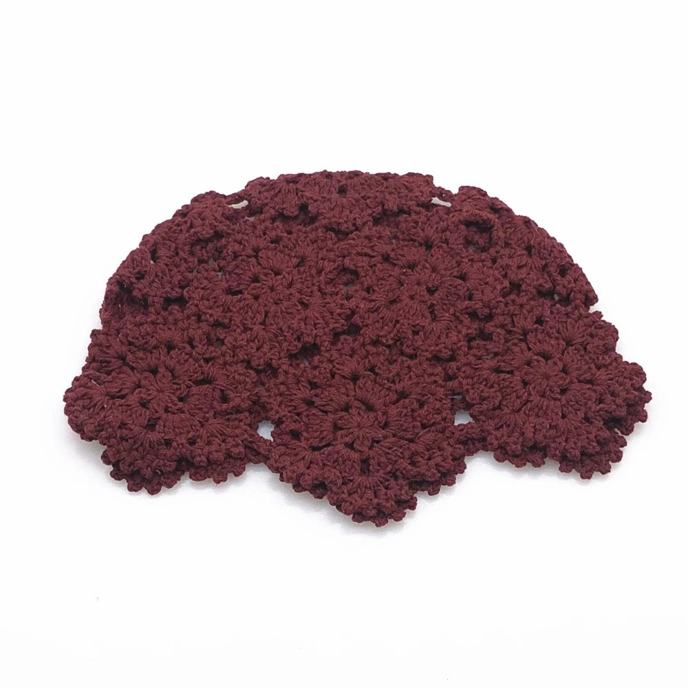 Handmade Crochet Lace Hollow Head Spring And Summer Retro Casual Turban