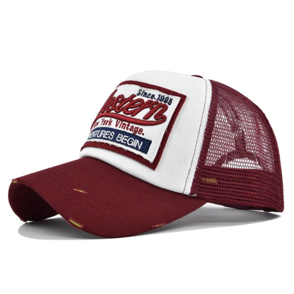 Baseball Men Trendy Black Retro brooklyn Letter Embroidery Baseball Hats