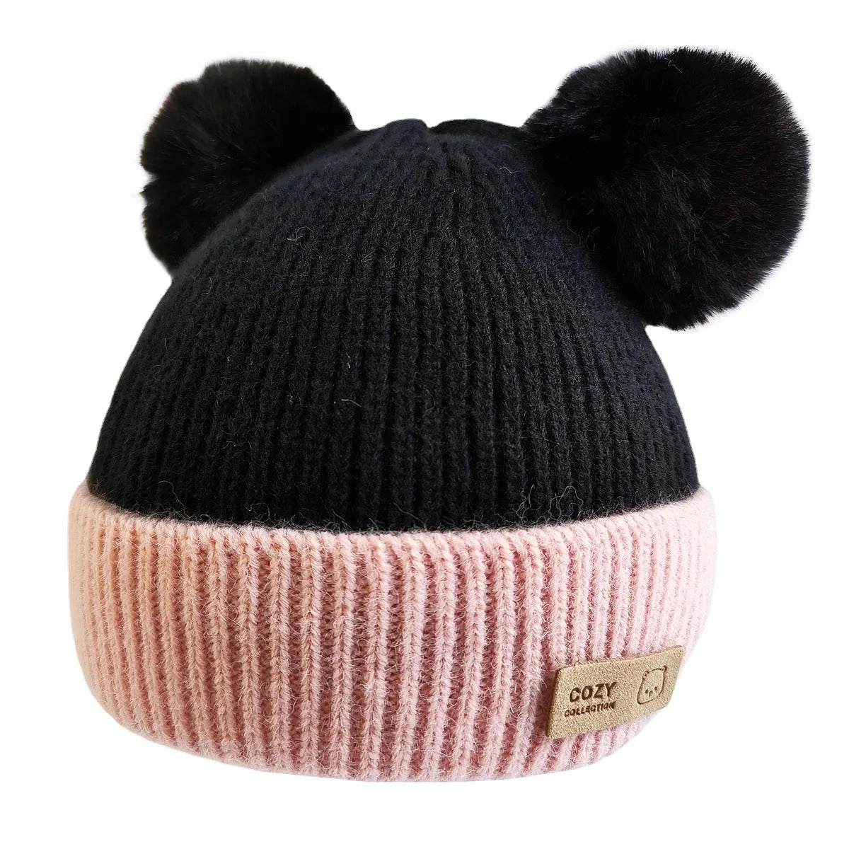 Cozy Winter Baby Hat Soft Cartoon Mouse Head Hat For Girls Boys Kids Outdoor