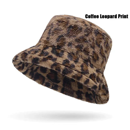 New Autumn And Winter Lady Thick Warm Skin-Friendly Soft Plush Bucket Hat