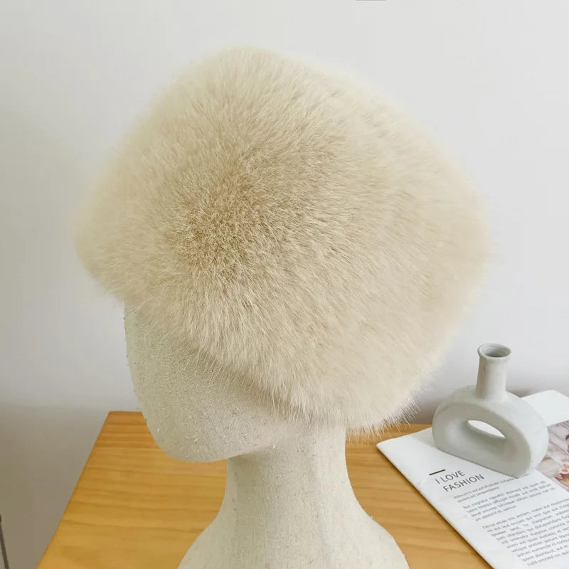 Faux Fur Hats For Women Winter Autumn Fluffy Russian Hat