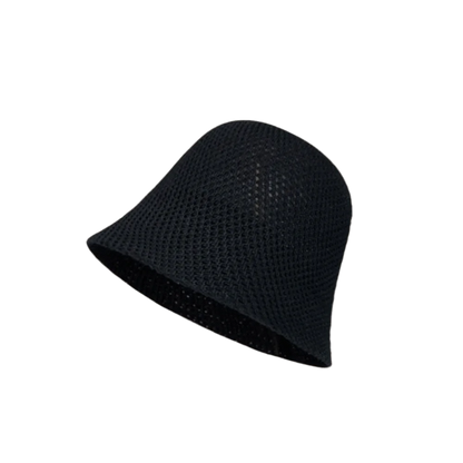Retro Wide Brim Hollow Fisherman Cap Breathable Solid Colo