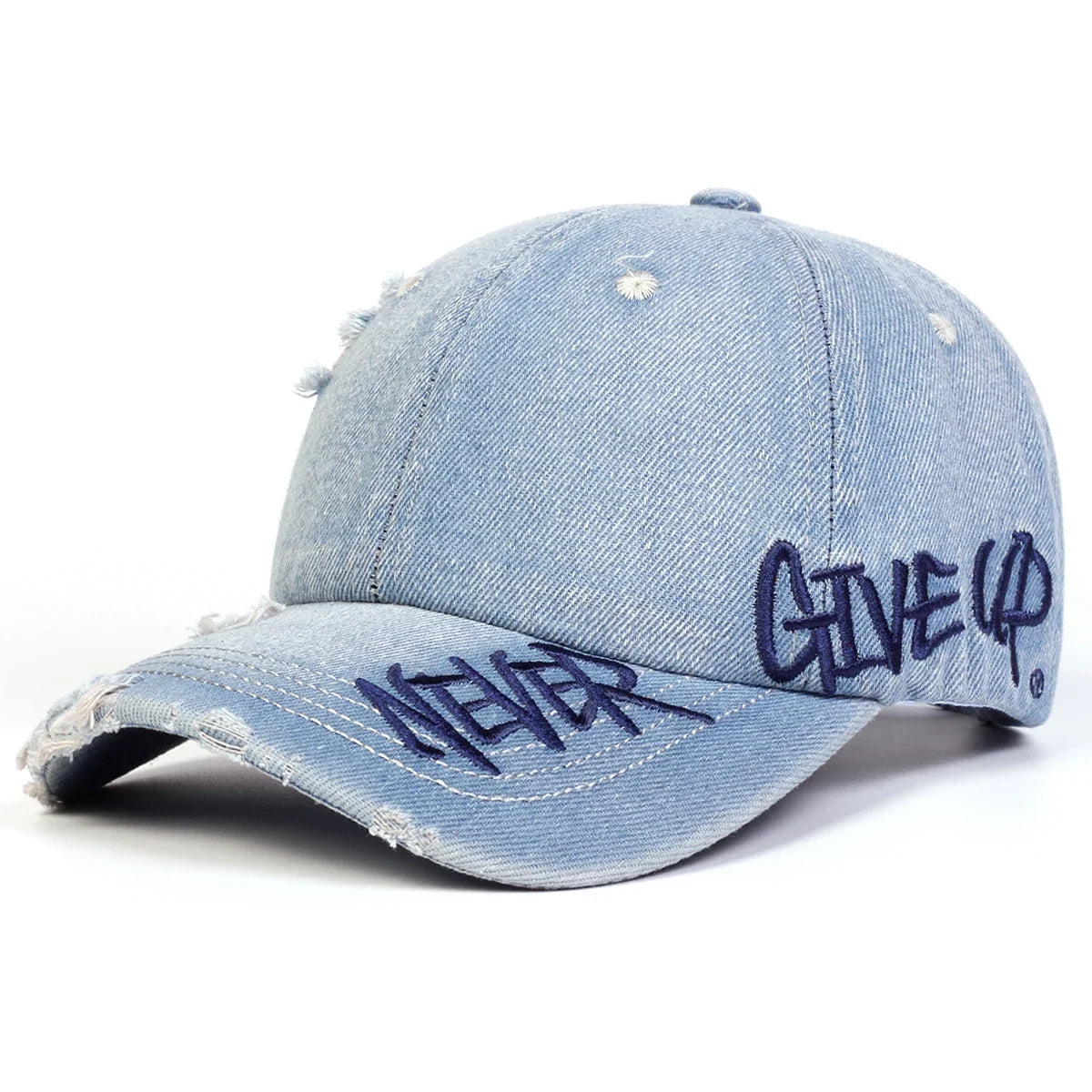 Unisex Never Give UP Letter Embroidery Baseball Caps Spring and Autumn