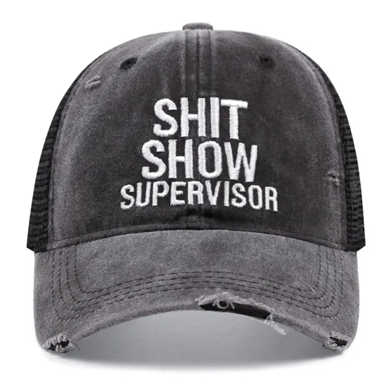 Vintage Washed Denim Baseball Caps For Women Men