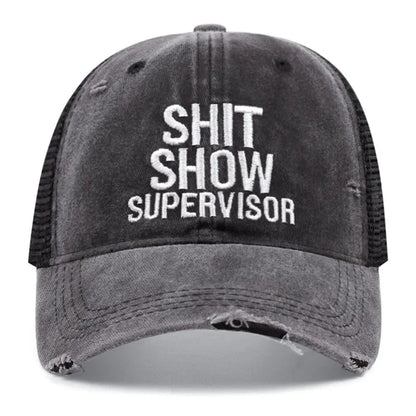 Vintage Washed Denim Baseball Caps For Women Men