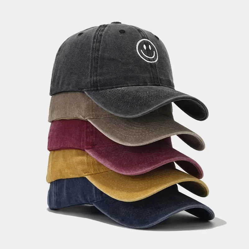 Washed Cotton Baseball Caps Women Men