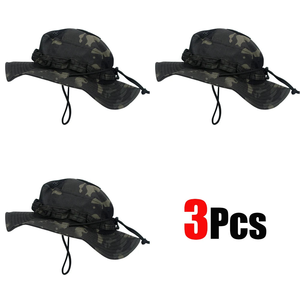 Camo Boonie Hat Sunscreen Breathable Bucket Hat Men's Outdoor