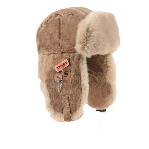 Bomber Hat Men Women Thick Warm Russian Ushanka Fur Hat Fashion Male Female