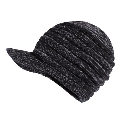 Unisex Winter Hats With Visor Warm Ski Hat Stylish Knitted Hat