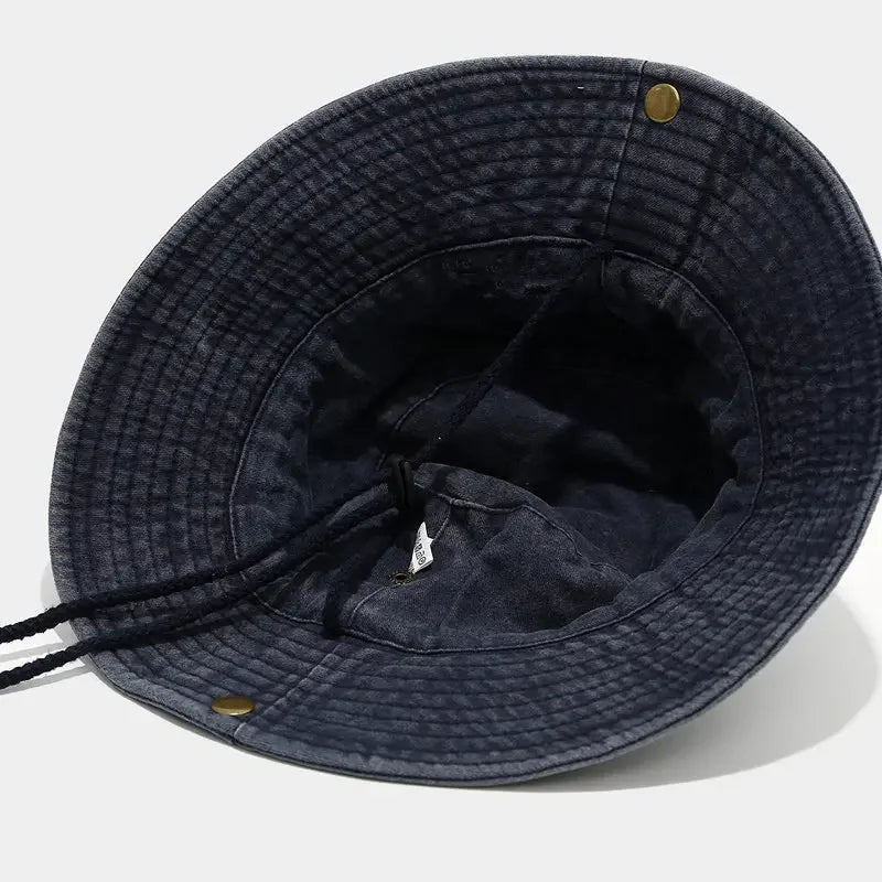 Spring And Summer Cotton Cartoon Embroidery Bucket Hat