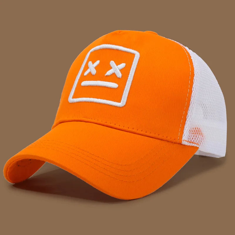 Men's Smiling Face Embroidered Baseball Cap
