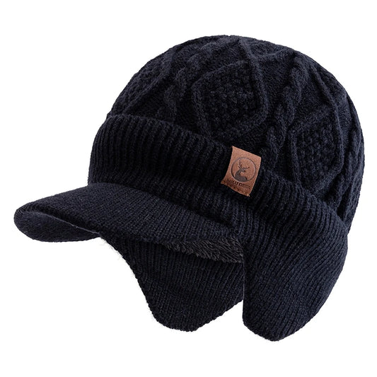 New Unisex Winter Hat Plush Fur Lined Warm Earflap Cap