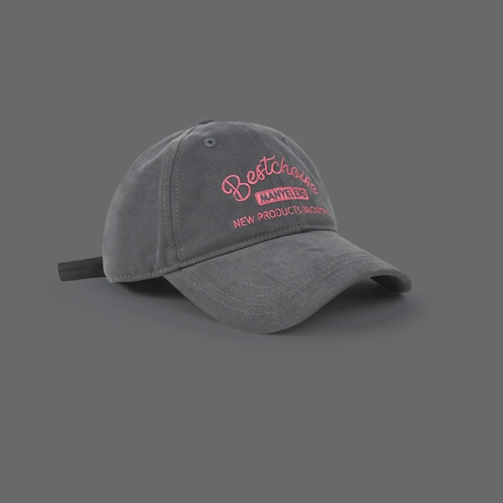 Fashion Letter Embroidery Baseball Cap Cotton Breathable Peaked Cap
