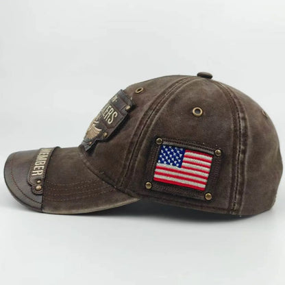 American Punk Old Timer Club Fashion Casual Washed Vintage Baseball Cap Embroidered Style Unisex Duckbill Cap