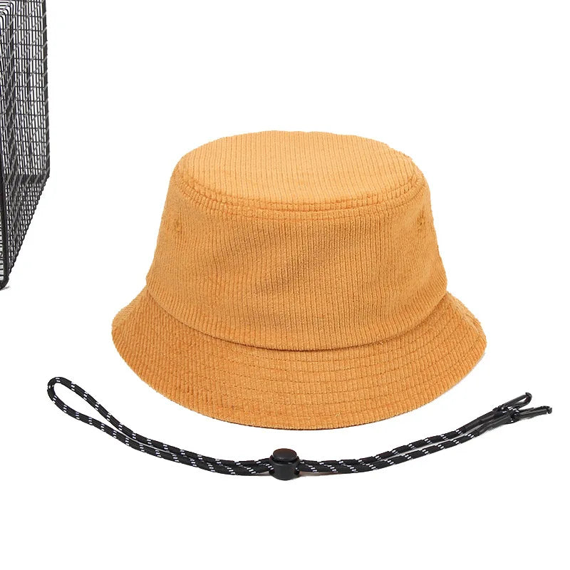 Dad Winter Hat Lady Outdoors Corduroy Bucket Hats Men