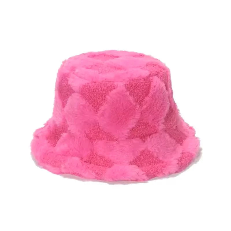 Chessboard Bucket Hat Autumn And Winter