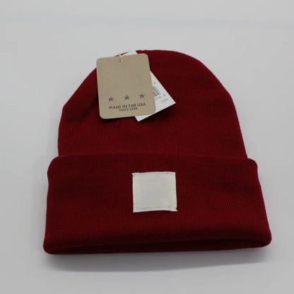 Multicolored Label Embroidery Workwear Woolen Hats Men Outdoor Keep Warm Cap