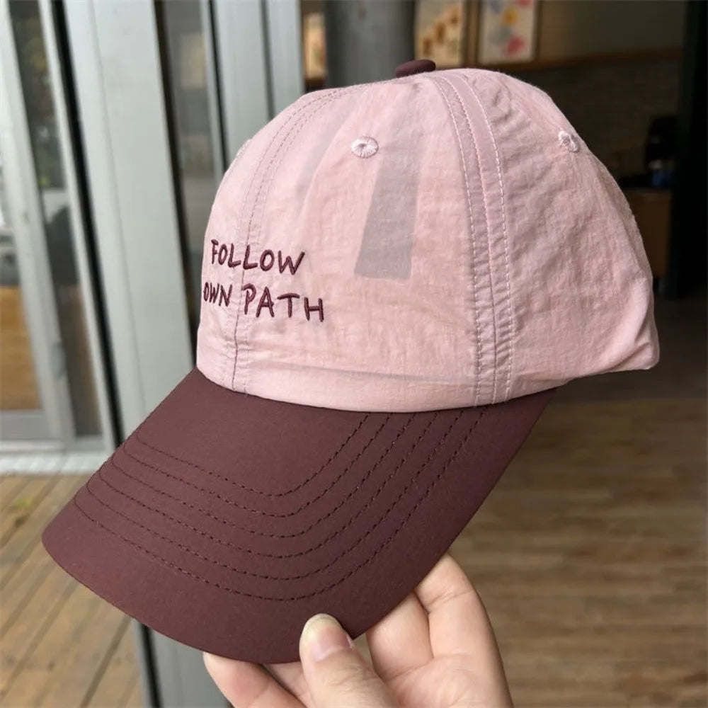 Casual Lightweight Baseball Cap Embroidered Sun Protection Quick Dry Cap Adjustable Sunscreen Cap