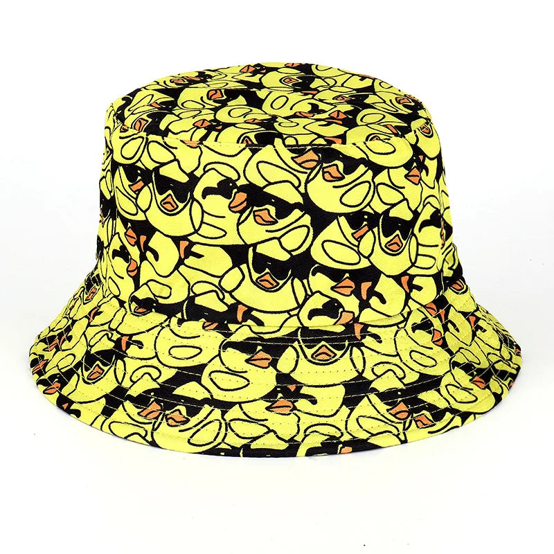 Reversible Bucket Hat Unisex Anti-UV Hip-Hop Street Dance Hat
