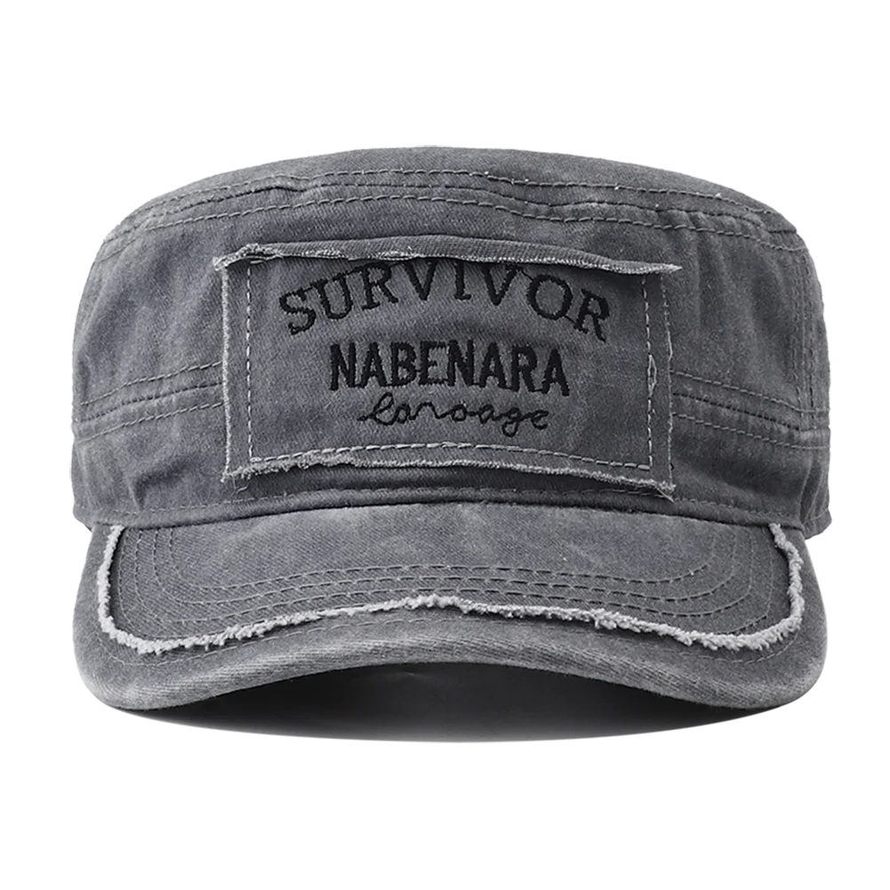 2026 New Embroidery Military Flat Top Hat