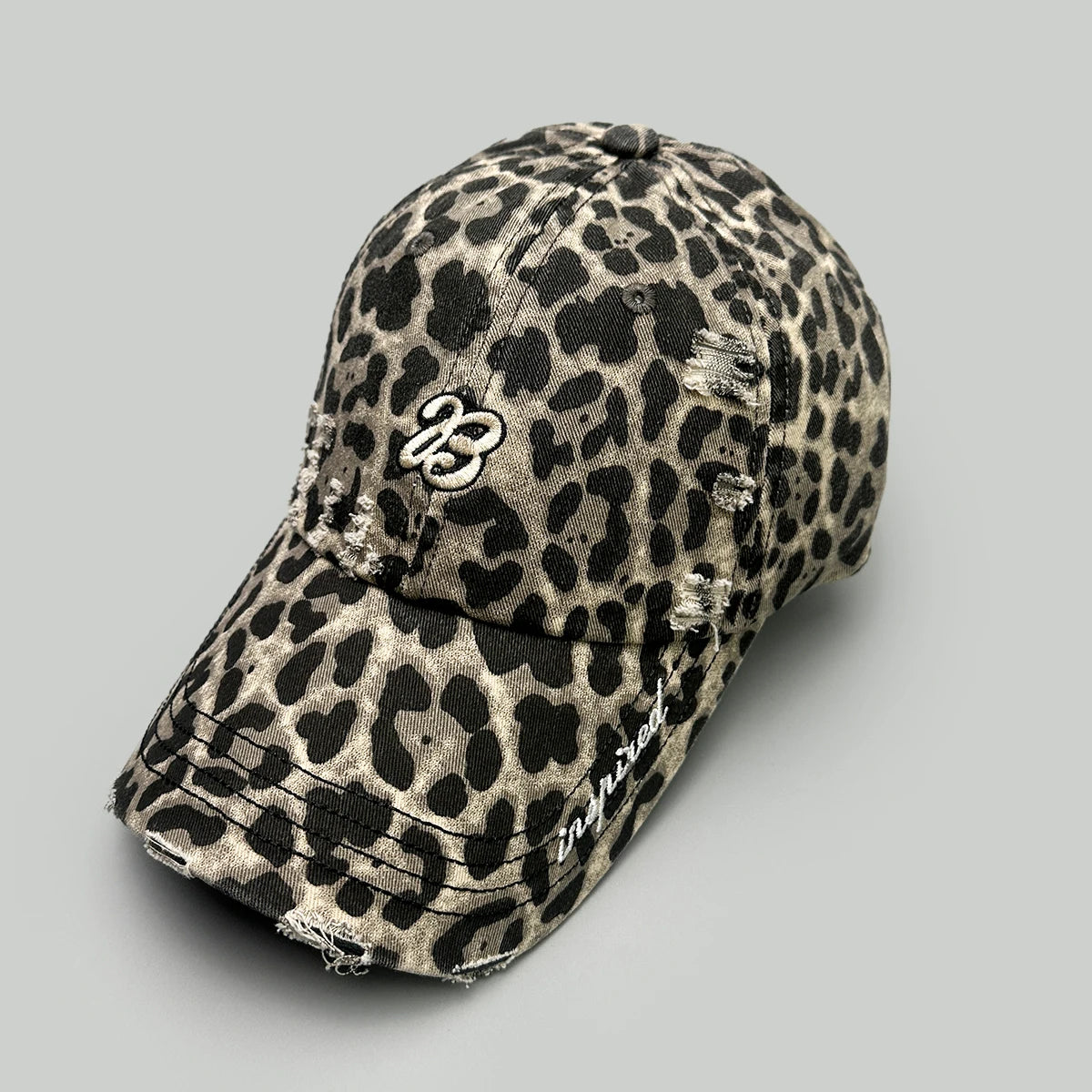 Street Retro Leopard Print Embroidery Baseball Hats