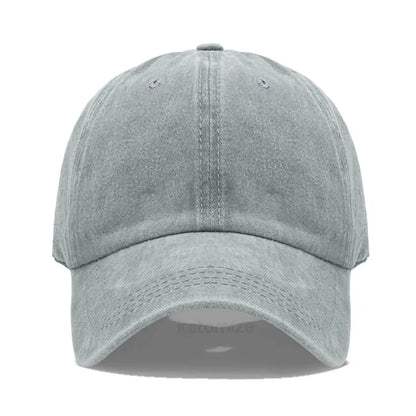 Custom Text Logo Embroidery Vintage Washed Cotton Baseball Cap