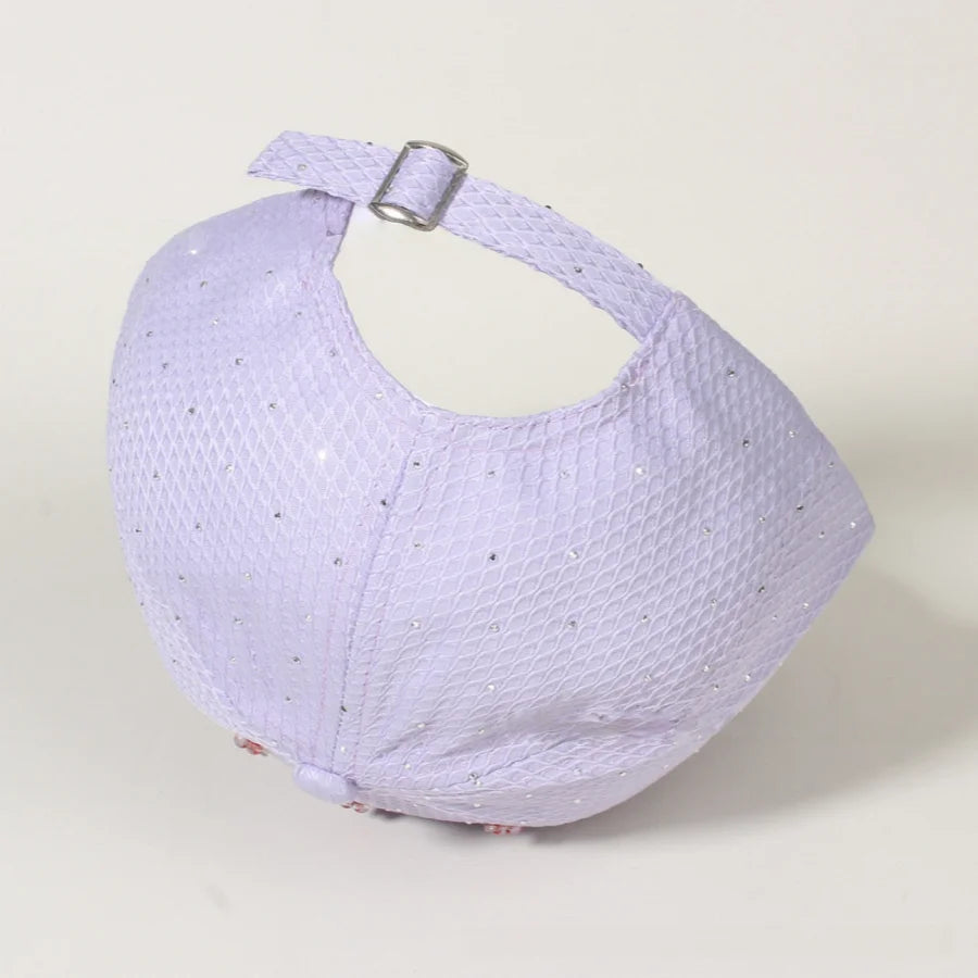 Mesh-Like Rhinestone Baseball Cap