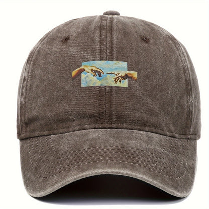 Vintage Printed Baseball Cap, Vintage and Versatile for Both Men and Women