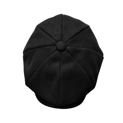 Wool Newsboy Cap Black Khaki Men Women British Gatsby Retro Hat