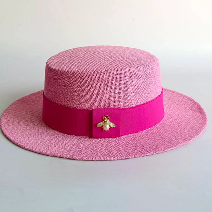Flat Top Sun Hat 2026 Delicate Weaving Straw Hat Summer Straw Hat
