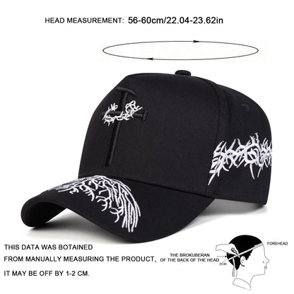 Unisex Iron Wire Nail Embroidery Baseball Caps Spring Autumn
