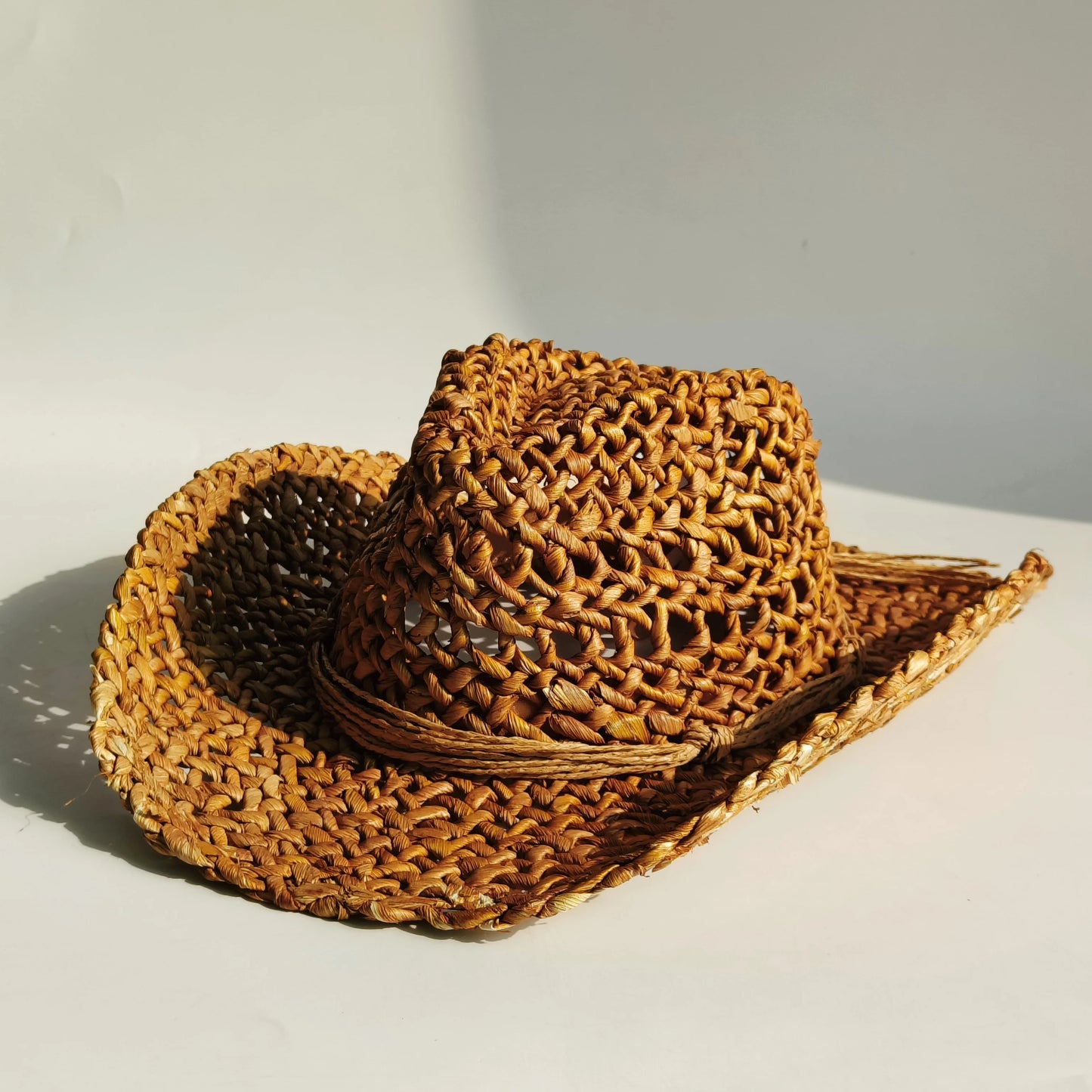 Western Straw Cowboy Hat Natural Grass Straw Hat