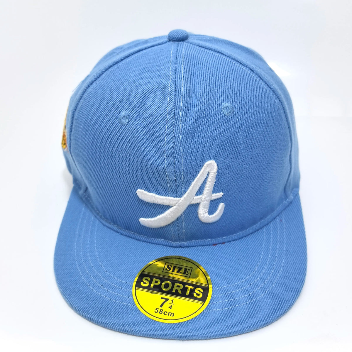 Letter A Embroidered Flat Brim Snapback Cap