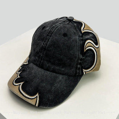 New Men Women American Street Embroidered Flame Baseball Hats