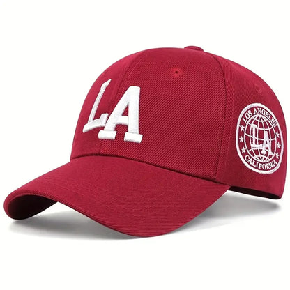 Unisex LA Letter Embroidery Baseball Caps Outdoor Adjustable Casual Hats Sunscreen Hat Sports Hat