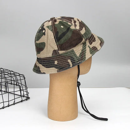 Camouflage Cotton Round Top 6 Panel Fisherman Hats