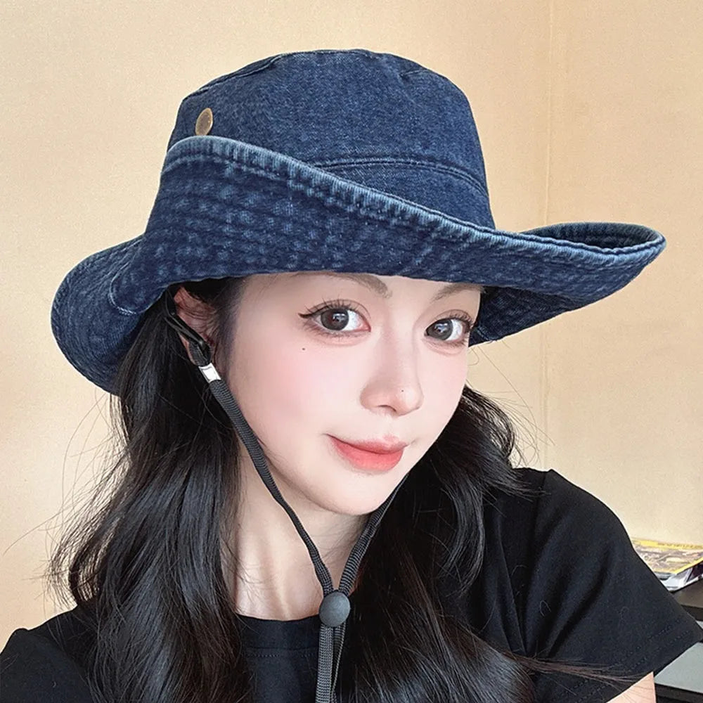 Portable Western Cowboy Summer Bucket Hat