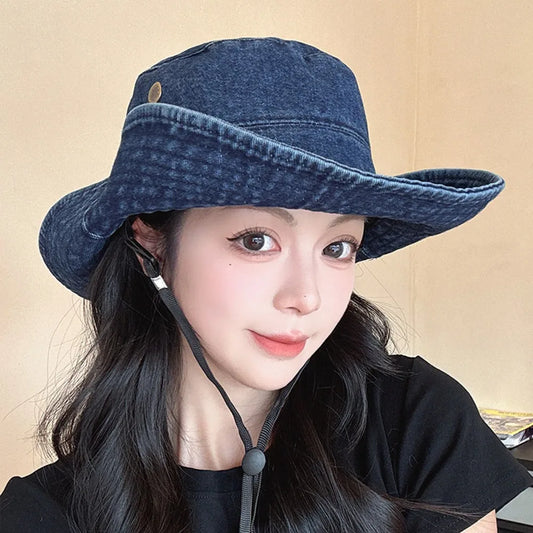 Portable Western Cowboy Summer Bucket Hat