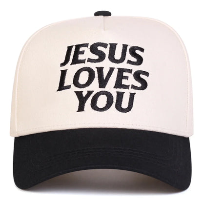 Unisex Jesus Loves YouU Embroidery Baseball Caps Spring and Autumn