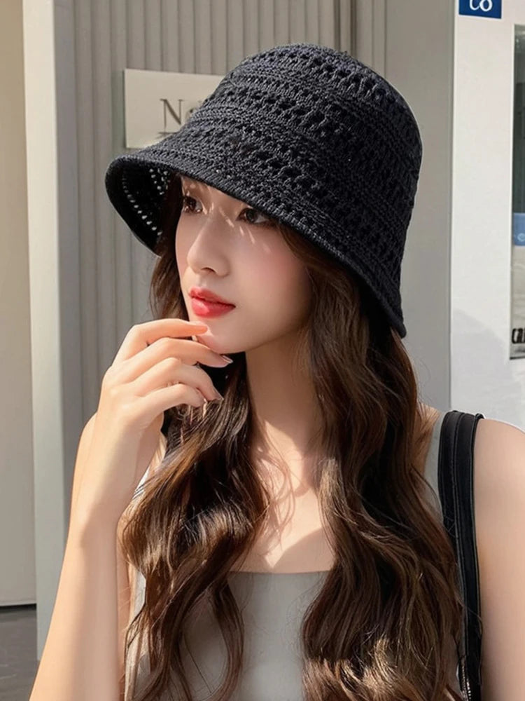 Raffia Paper Tassel Edge Beach Hats UV Protect Foldable Sun Visor