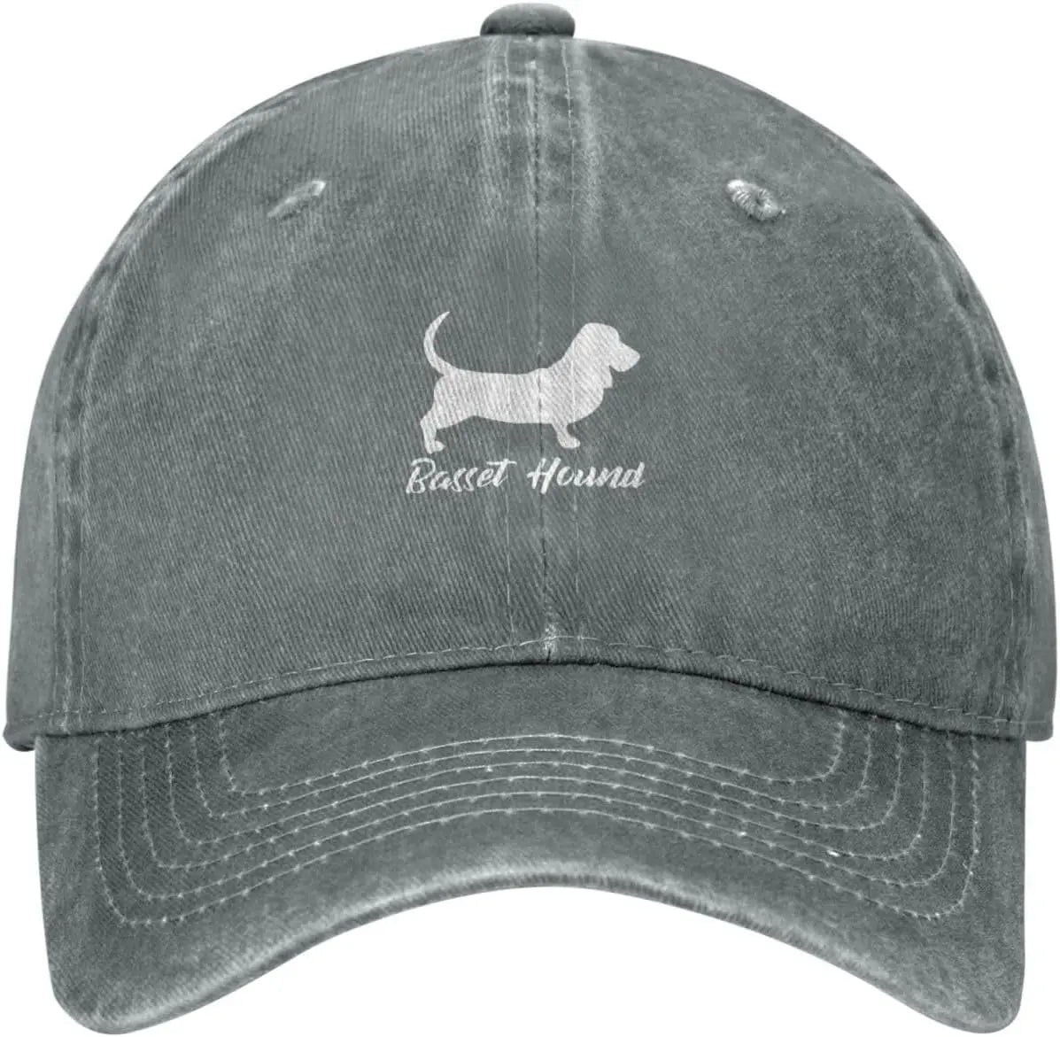 Basset Hound Dog Silhouette Cotton Baseball Cap Casual Outdoor