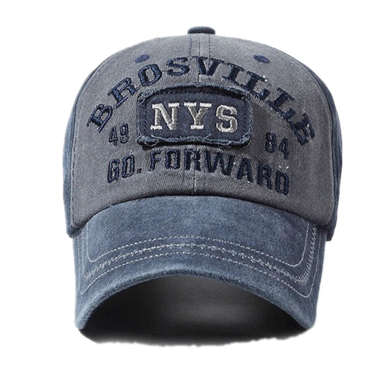 Unisex Washed Cotton Cap Letter Embroidery Baseball Cap For Men Women