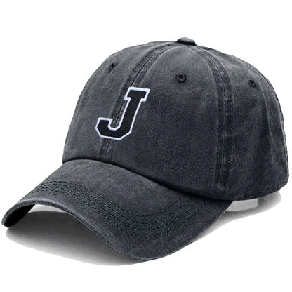 Initial Letter A-Z Embroider Baseball Cap