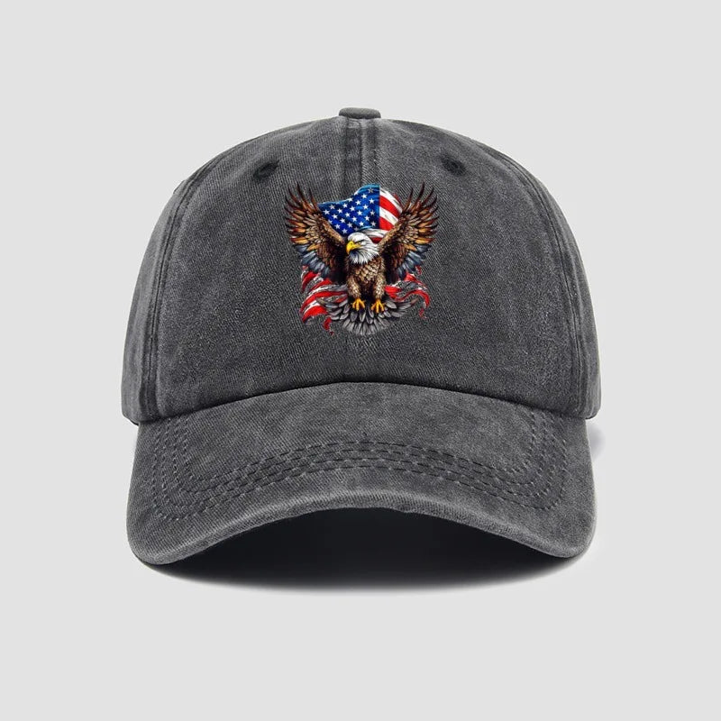 Eagle Flag Printed Baseball Cap, Versatile Style for Both Men and Women