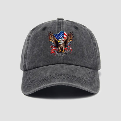 Eagle Flag Printed Baseball Cap, Versatile Style for Both Men and Women