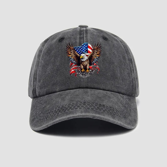 Eagle Flag Printed Baseball Cap, Versatile Style for Both Men and Women