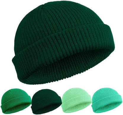 Fashion Beanie Knit Hats Men Boy Skullcap Sailor Caps Cuffs Retro Navy Short Hat