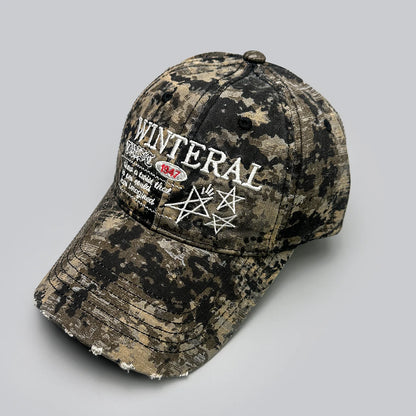 Camouflage Flowers Star Letter Embroidery Baseball Hats