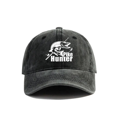 Pike Hunter Baseball Cap Distressed Hats Cap