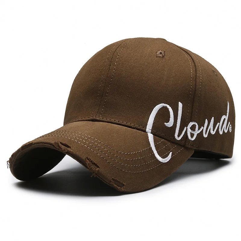 Spring Summer Hard Top Sport Unisex College Style Large Head Size Letter Embroidery Sun Protection Baseball Cap